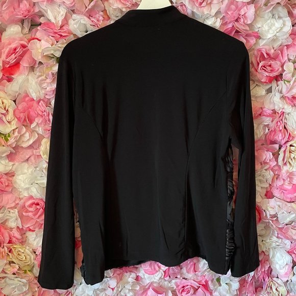 Frank Lyman Floral Applique Bomber Sz 14 - Picture 4 of 4